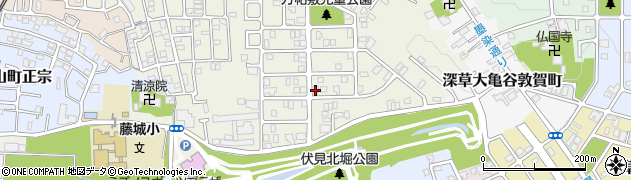 京都府京都市伏見区深草大亀谷万帖敷町521周辺の地図