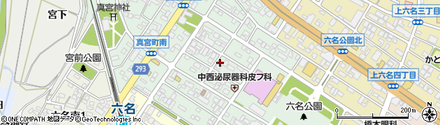 愛知県岡崎市六名本町周辺の地図