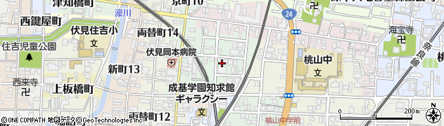京都府京都市伏見区桃山水野左近西町周辺の地図