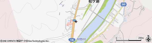 静岡県伊豆市松ケ瀬周辺の地図