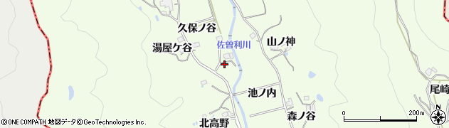 兵庫県宝塚市上佐曽利（芝垣内）周辺の地図