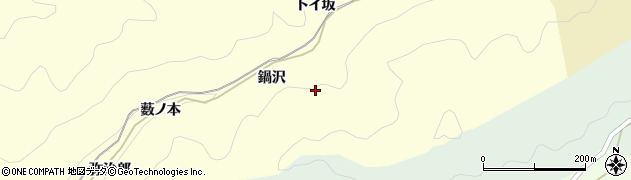 愛知県岡崎市蓬生町（鍋沢）周辺の地図