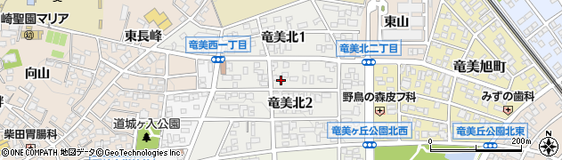愛知県岡崎市竜美北周辺の地図