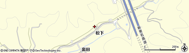 愛知県岡崎市茅原沢町（松下）周辺の地図