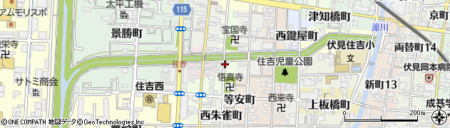 京都府京都市伏見区榎町周辺の地図