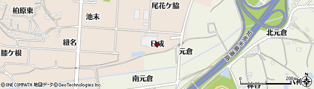 愛知県阿久比町（知多郡）草木（日成）周辺の地図