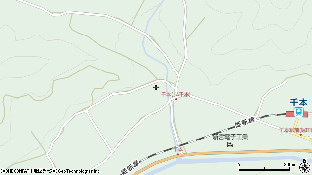 〒679-4346 兵庫県たつの市新宮町千本の地図