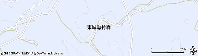 広島県庄原市東城町竹森周辺の地図