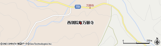 京都府亀岡市西別院町万願寺周辺の地図