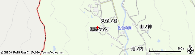 兵庫県宝塚市上佐曽利（湯屋ケ谷）周辺の地図