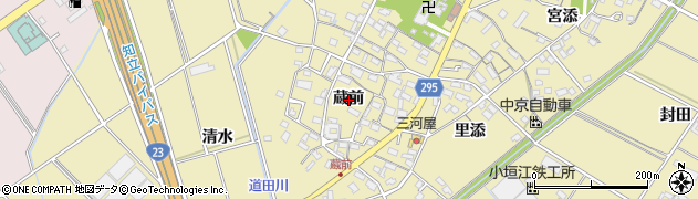 愛知県安城市福釜町蔵前周辺の地図
