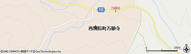 京都府亀岡市西別院町万願寺（漆谷）周辺の地図