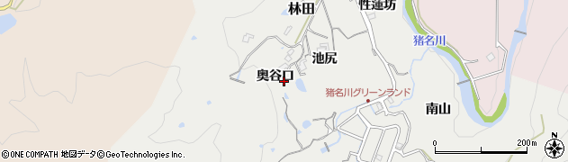 兵庫県猪名川町（川辺郡）林田（奥谷口）周辺の地図