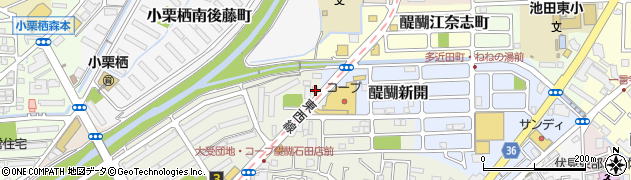 京都府京都市伏見区石田大受町41周辺の地図