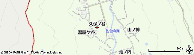 兵庫県宝塚市上佐曽利（久保ノ谷）周辺の地図