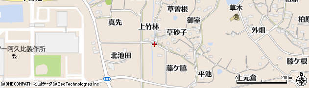 愛知県阿久比町（知多郡）草木（下池田）周辺の地図