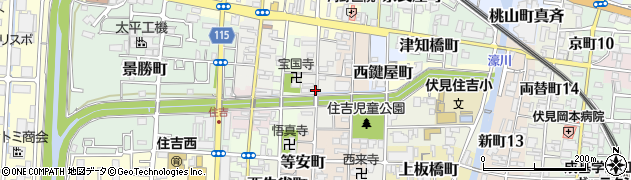 京都府京都市伏見区黒茶屋町周辺の地図