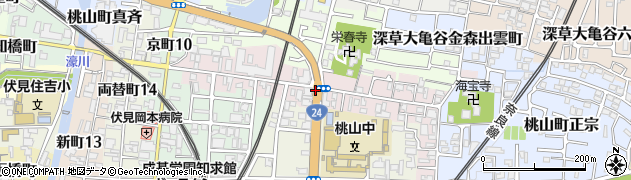 京都府京都市伏見区桃山最上町周辺の地図