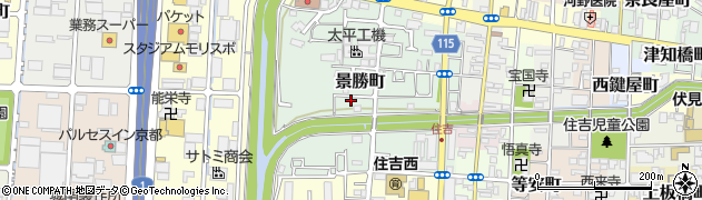 京都府京都市伏見区景勝町18周辺の地図