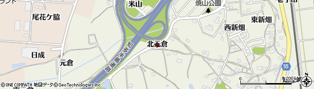 愛知県阿久比町（知多郡）卯坂（北元倉）周辺の地図