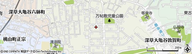 京都府京都市伏見区深草大亀谷万帖敷町周辺の地図