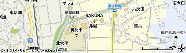 愛知県阿久比町（知多郡）福住（井堀）周辺の地図
