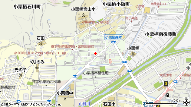 〒601-1462 京都府京都市伏見区小栗栖森本町の地図