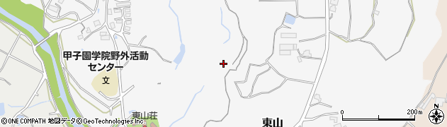 兵庫県三田市東山周辺の地図