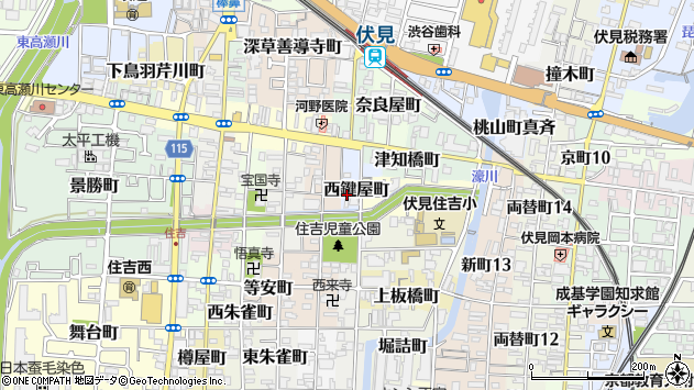 〒612-8313 京都府京都市伏見区西鍵屋町の地図