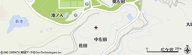 愛知県岡崎市丸山町中左田周辺の地図