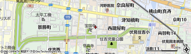 京都府京都市伏見区黒茶屋町642周辺の地図