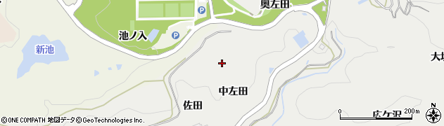 愛知県岡崎市丸山町（中左田）周辺の地図