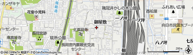 京都府向日市鶏冠井町御屋敷周辺の地図