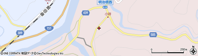 愛知県新城市大野（小野）周辺の地図