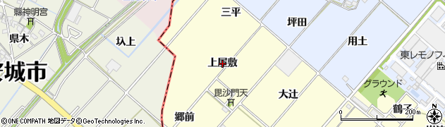 愛知県岡崎市島坂町（上屋敷）周辺の地図
