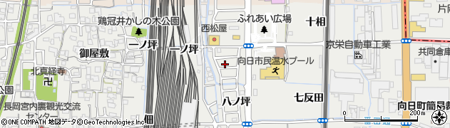 京都府向日市鶏冠井町（上古）周辺の地図