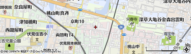 京都府京都市伏見区桃山最上町58周辺の地図