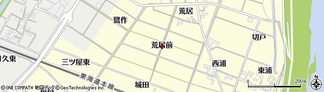 愛知県岡崎市渡町（荒居前）周辺の地図
