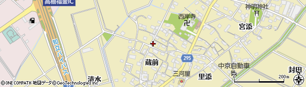 愛知県安城市福釜町蔵前155周辺の地図