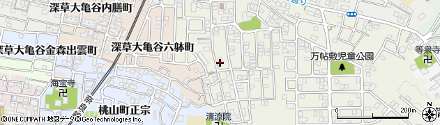 京都府京都市伏見区深草大亀谷万帖敷町142周辺の地図