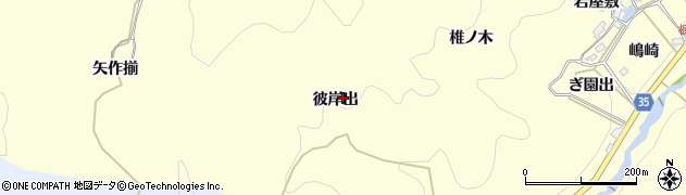 愛知県岡崎市秦梨町（彼岸出）周辺の地図