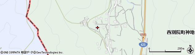 京都府亀岡市西別院町神地（西ノ谷）周辺の地図