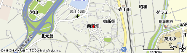 愛知県知多郡阿久比町卯坂西新畑周辺の地図