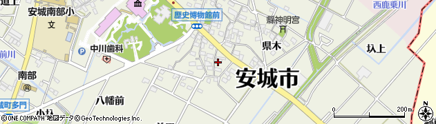 愛知県安城市安城町（多宝坊）周辺の地図