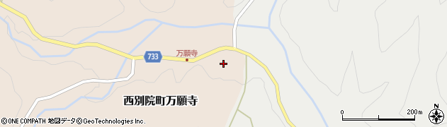 京都府亀岡市西別院町万願寺（下辻）周辺の地図