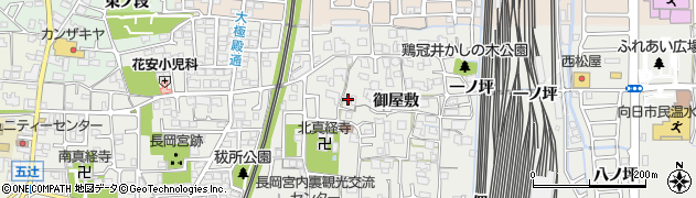 京都府向日市鶏冠井町御屋敷19周辺の地図