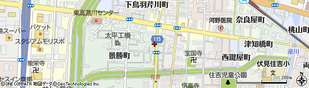 京都府京都市伏見区景勝町38周辺の地図