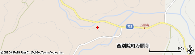 京都府亀岡市西別院町万願寺（前ノ垣内）周辺の地図