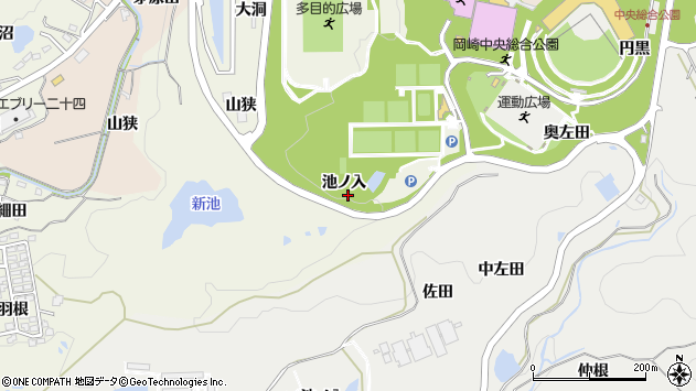 〒444-0008 愛知県岡崎市洞町の地図
