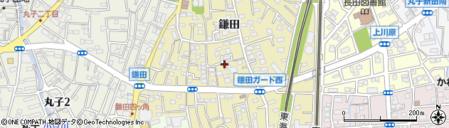 静岡県静岡市駿河区鎌田周辺の地図